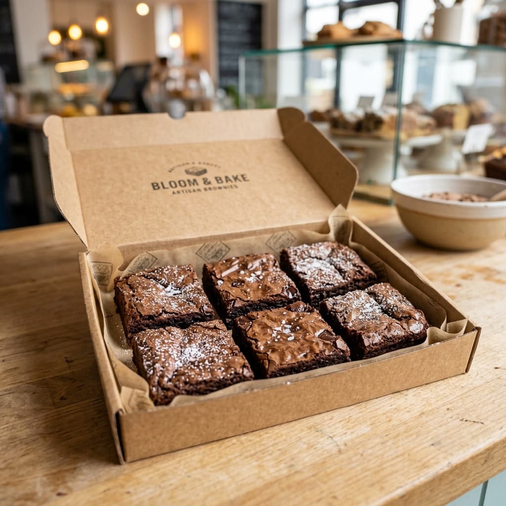Vista de Brownies caja x6