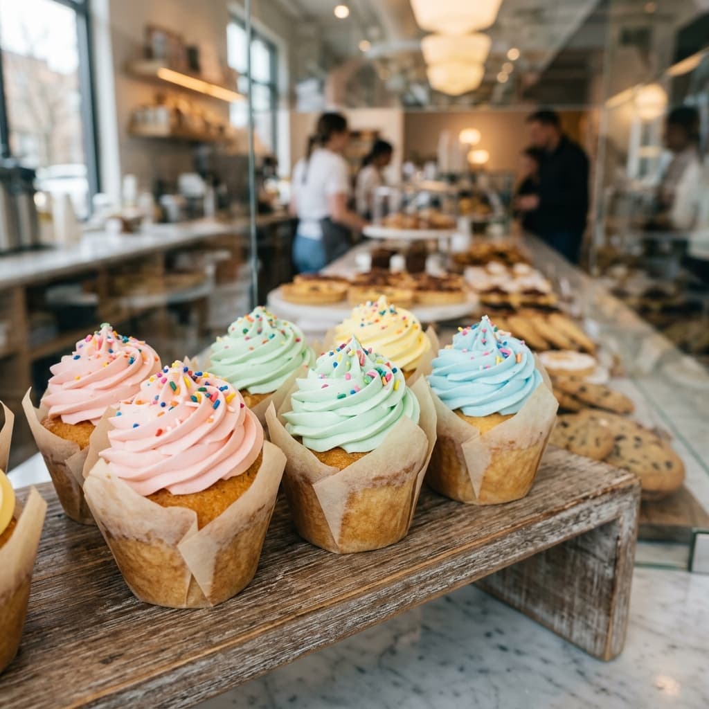Vista de Cupcakes de vainilla x12